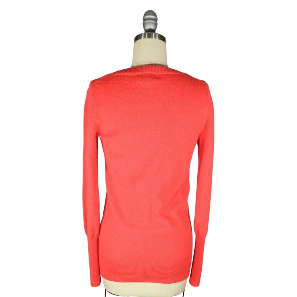 J CREW Collection XS Vibrant Pink Italian Cashmere V Neck Pullover Sweater - Picture 3 of 4